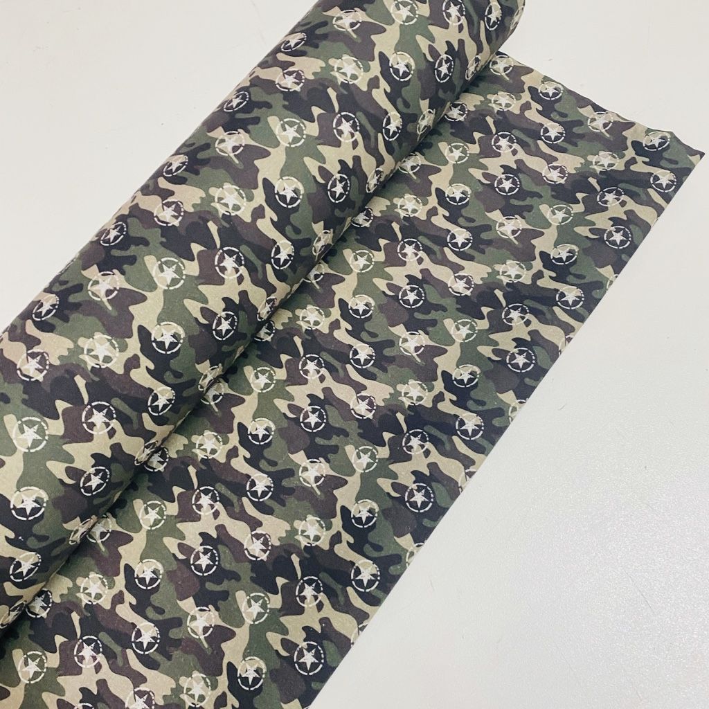 Popelín Camuflaje Estrella - Imagen 2