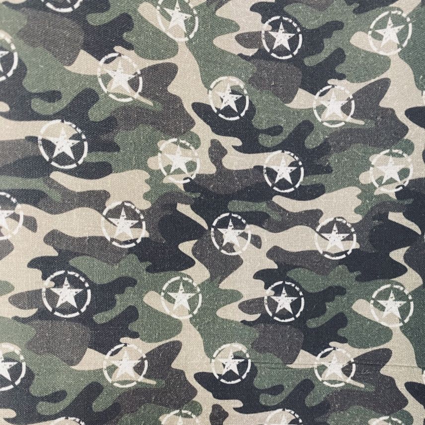 Popelín Camuflaje Estrella
