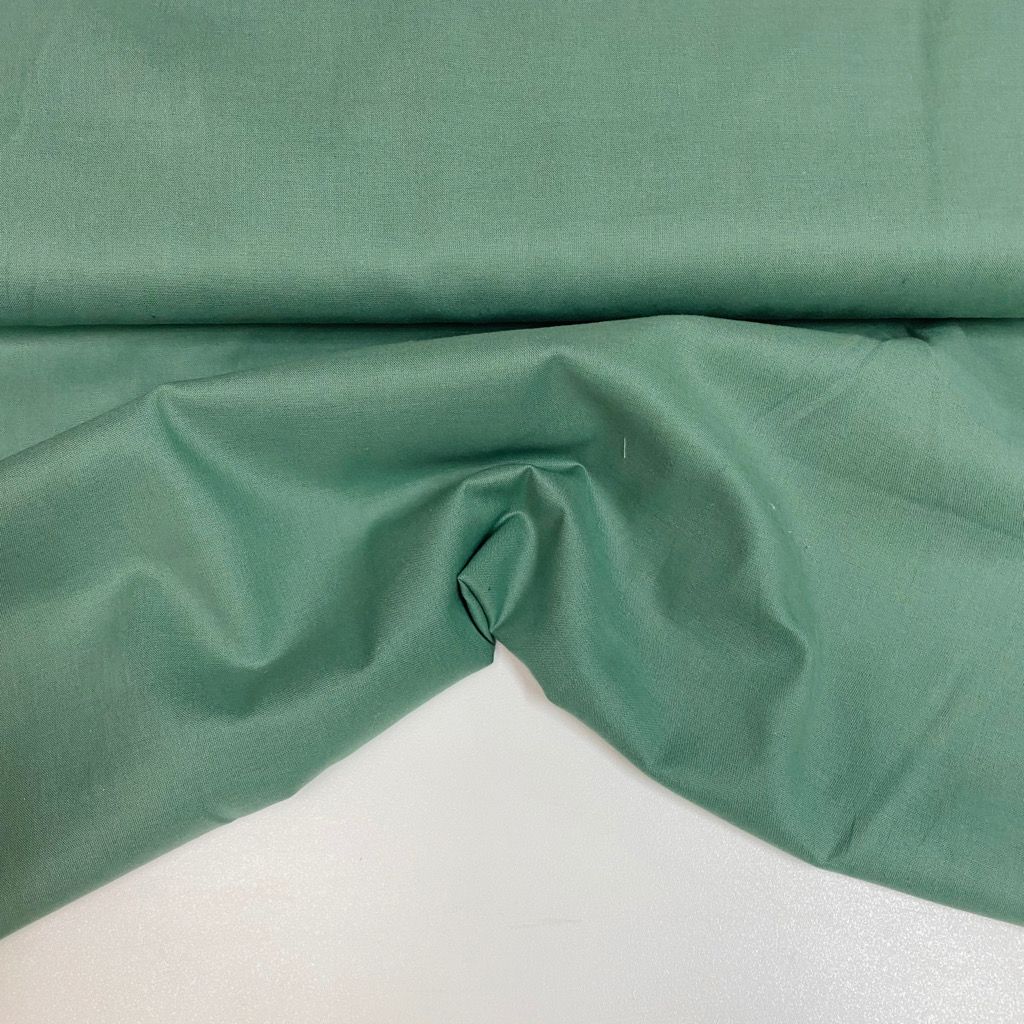 Popelín Liso Verde Empolvado