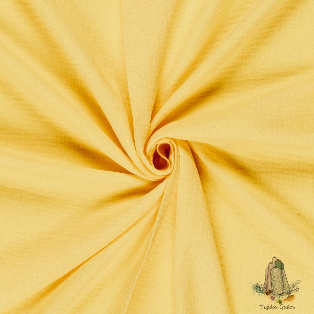 Muselina Amarillo Empolvado - Imagen 3