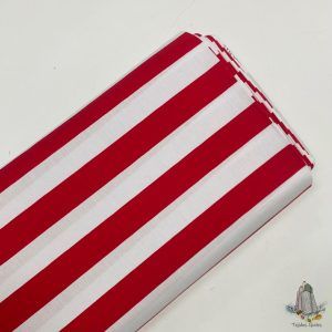 Popelín Rayas Rojo