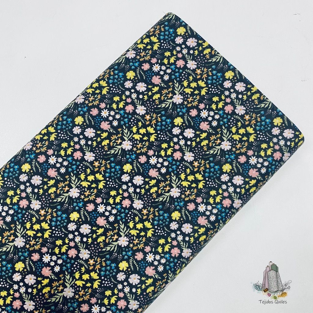 Popelín Liberty Multicolor Negro