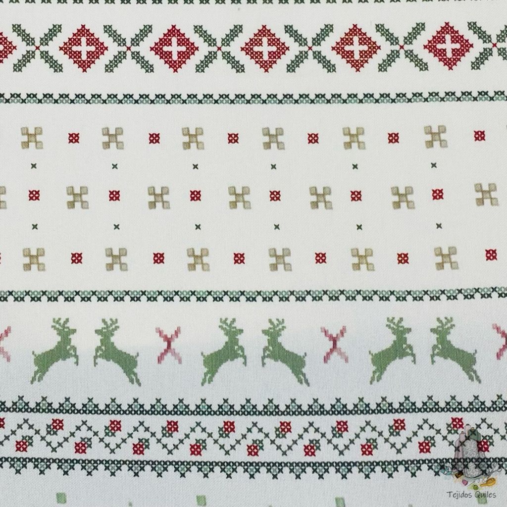 Mantel Navidad Punto de Cruz - Imagen 3