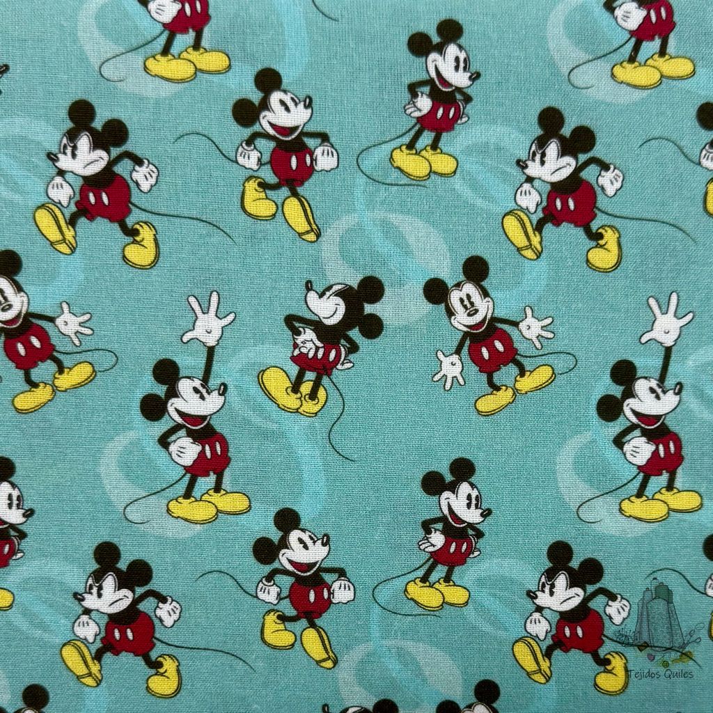Popelín Mickey Mint