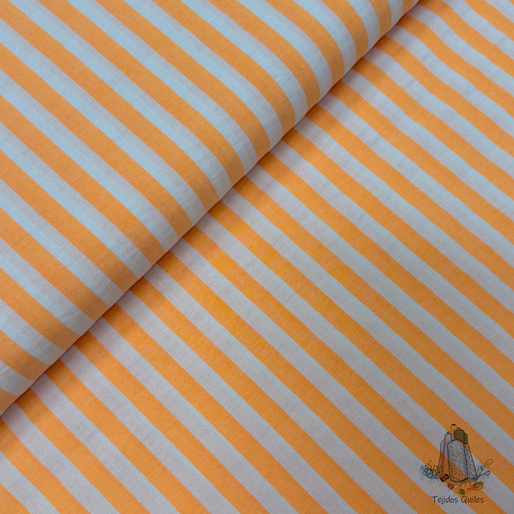 Mil Rayas Flúor Naranja 1cm