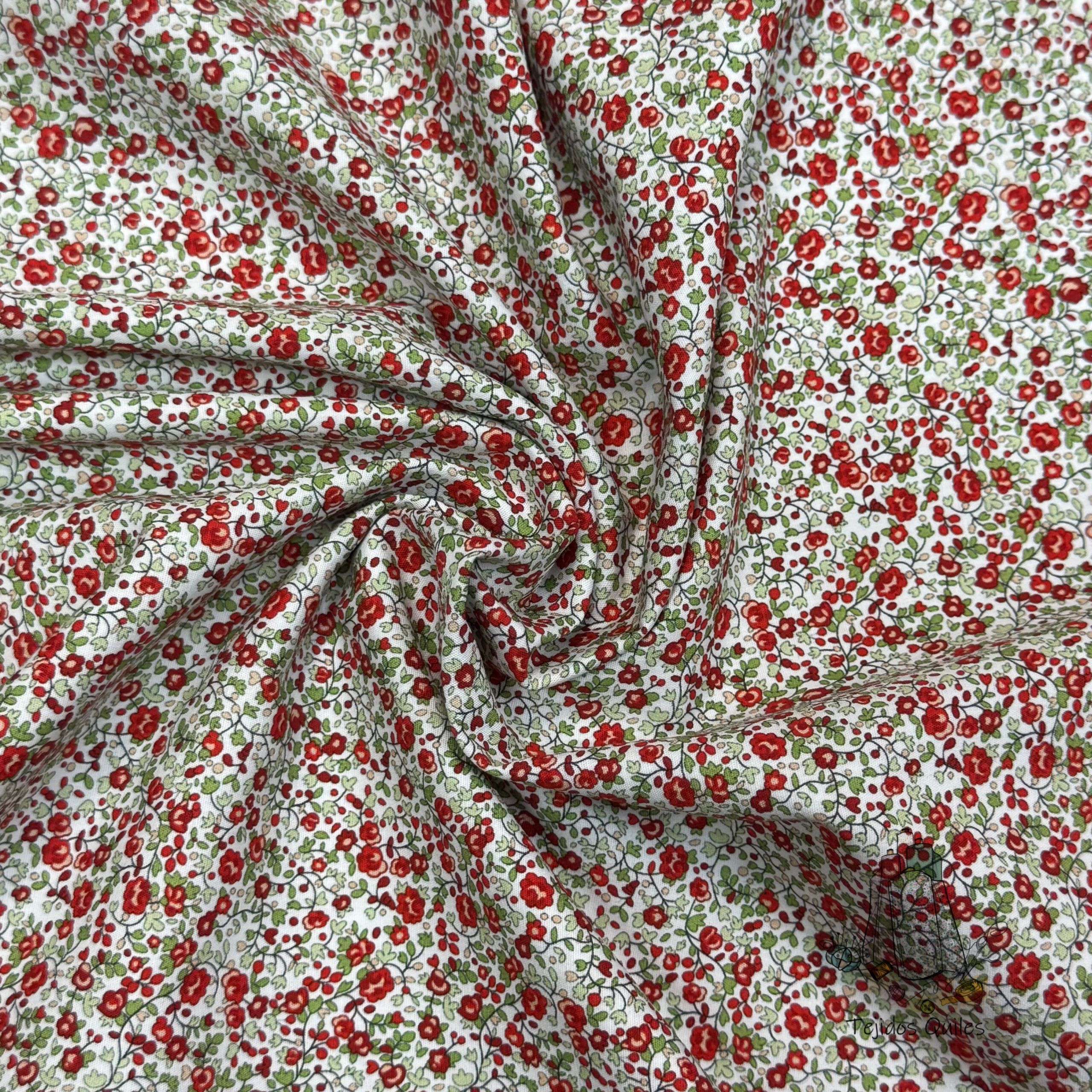 Popelín Liberty Bella Rojo - Imagen 3