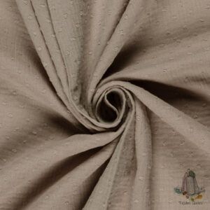 Muselina Plumeti Camel Oscuro